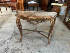 CONSOLE DORATA BAROCCHETTA DEI PRIMI DEL 900 CON MARMO