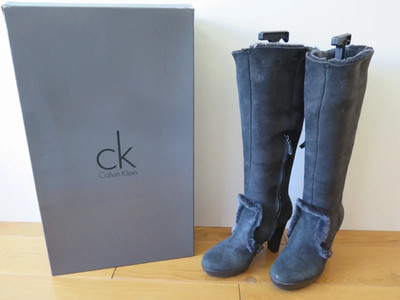 Calvin Klein CK Damen Winter Stiefel mit Lammfell Futter sehr warm Gr. 37