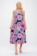 JOSTAR LONG TANK DRESS Stretch Poly Spandex SLINKY Knit PINK BLUE S M L XL 2X 3X