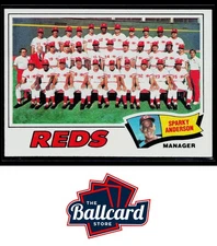 1977 Topps #287 Cincinnati Reds / Sparky Anderson Team Checklists EX-NM
