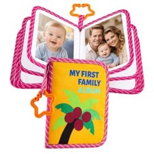 My First Baby Photo Album, Holds 17pcs 4x6 Photos Coconut