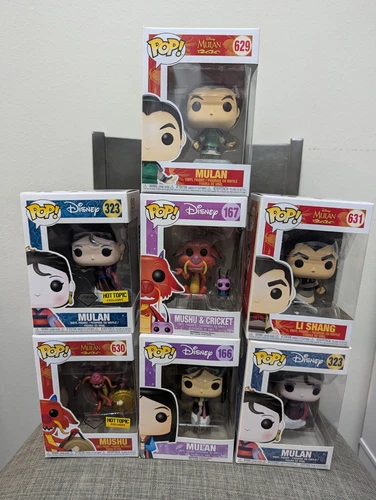 Funko Pop - Disney - Mulan Animated  Set of 7 w/Exclusives