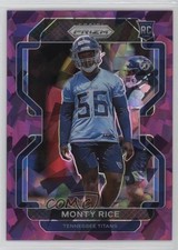 2021 Panini Prizm Rookie Purple Ice Prizm 142/225 Monty Rice #420 0zz3