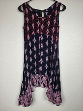 Anthropologie Raga Sleeveless Viscose Dress with Ruffle Hem