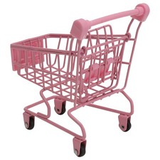  Kids Shopping Trolly Doll Cart Mini for Desk Desktop Supermarket