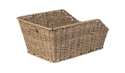 Wicker rear bicycle basket compatible with system CENTO RATTAN LOOK WSL (40X25X1