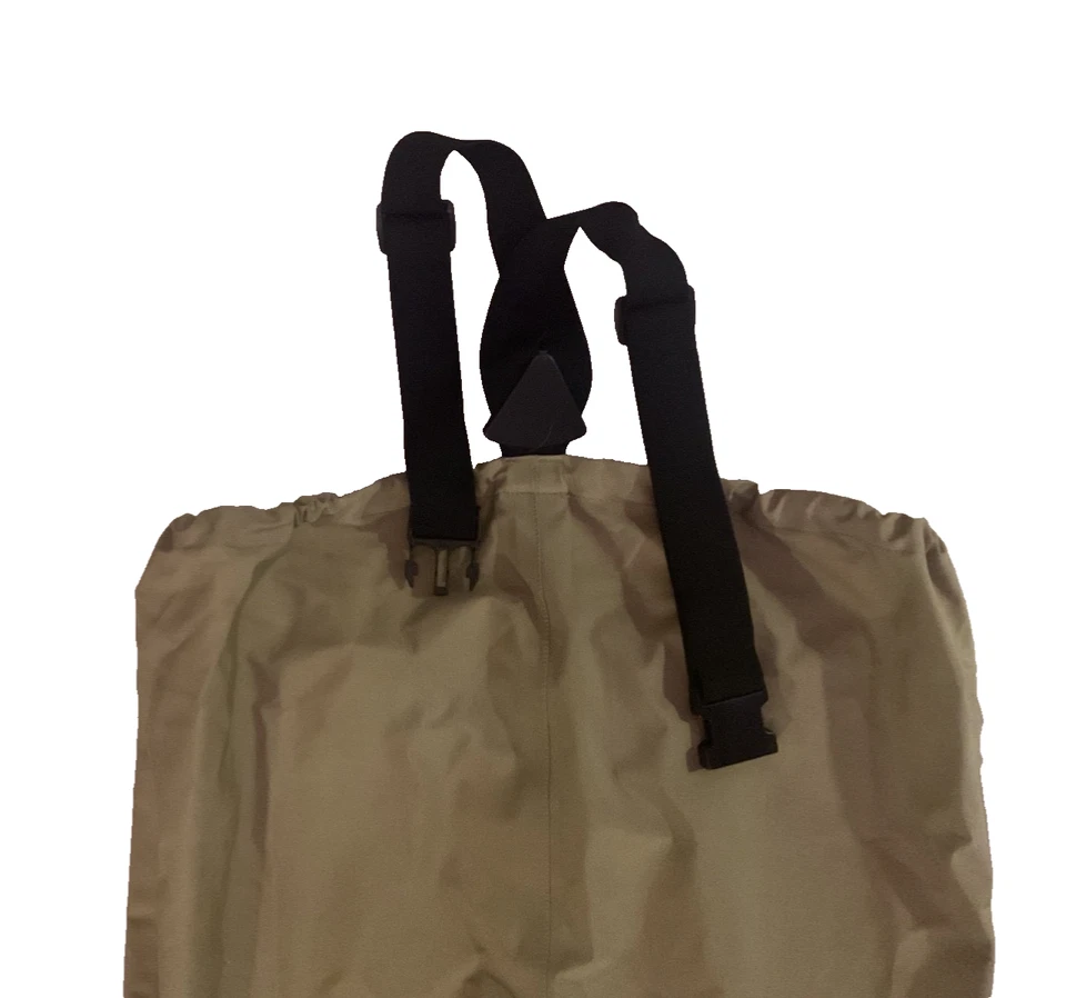 Hodgman Nylon Chest Fishing Waders Tan Adjust Suspenders Sz M Model W400-000 - Image 4 of 4