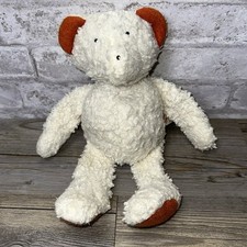 13 Vintage Efie Germany White Bear Orange Feet Ears Plush Stuffed