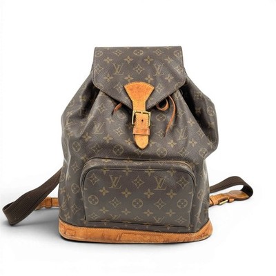 LOUIS VUITTON Montsouris GM Monogram Canvas BRown Backpack Large Bag M51135