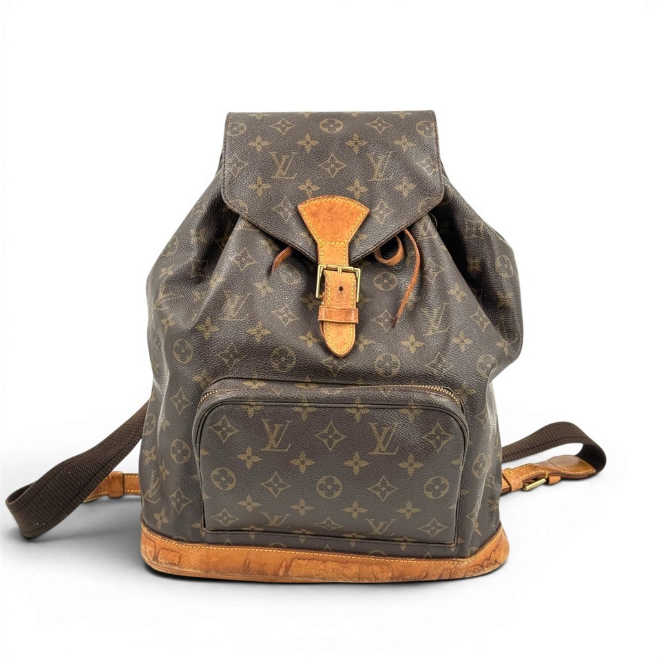 LOUIS VUITTON Montsouris GM Monogram Canvas BRown Backpack Large Bag M51135