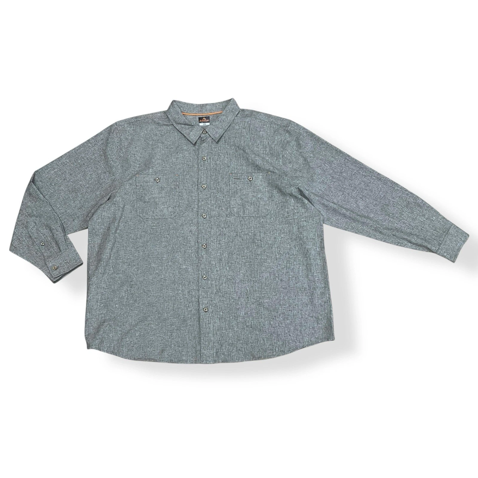 Ridgecut Shirt Men 3XL Gray Long Sleeve Collared Button Down Performance