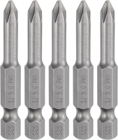 "5 StüCk PH1 Phillips Schraubendreher Bit Set Mit 1/4\" Sechskantschaft, 5Mm Stab"