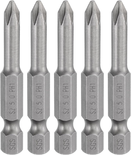 "5 StüCk PH1 Phillips Schraubendreher Bit Set Mit 1/4\" Sechskantschaft, 5Mm Stab"-image