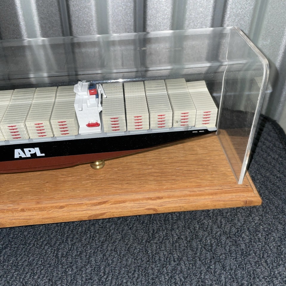Vintage APL China CII Commercial Ship Container Ship Model with Glass ...