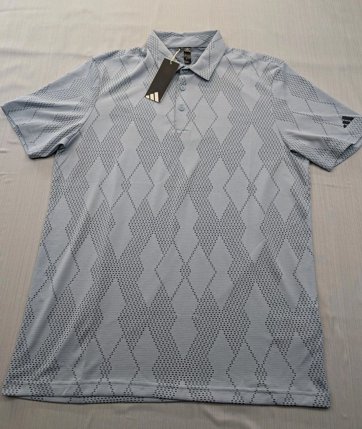 New Mens Adidas Golf Ultimate Polo Shirt Size Medium Diamond Vented Performance