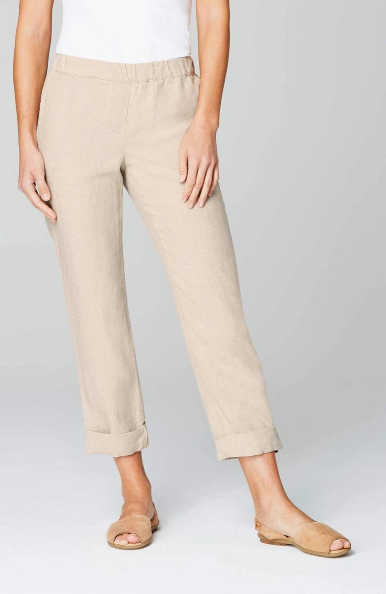 J.Jill 4X NEW Very Cute Pure Jill Linen Slim Leg Pants Flax NWT 99 1D8