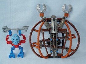 Lego Bionicle Warriors TOA TAKUA & PEWKU CRAB 8595 - Complete 2003 set + Manual 