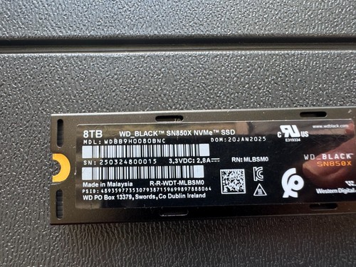 Western Digital WD BLACK SN850X 8TB M.2 NVMe Internal SSD - Afbeelding 8 van 10