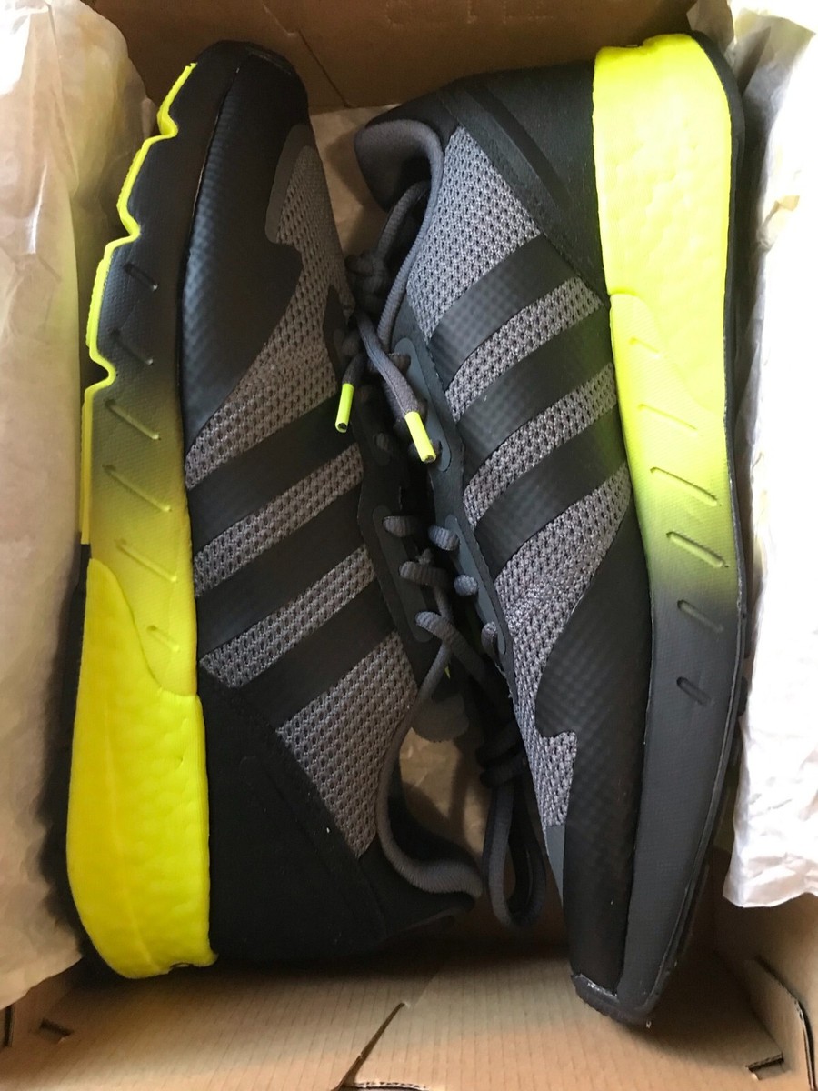 ADIDAS ORIGINALS ZX 1K BOOST BLACK/YELLOW H01258 MEN'S