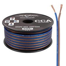 NEW Skar Audio 14 Gauge CCA Car Audio Speaker Wire - 100 Feet Matte Brown/Blue 