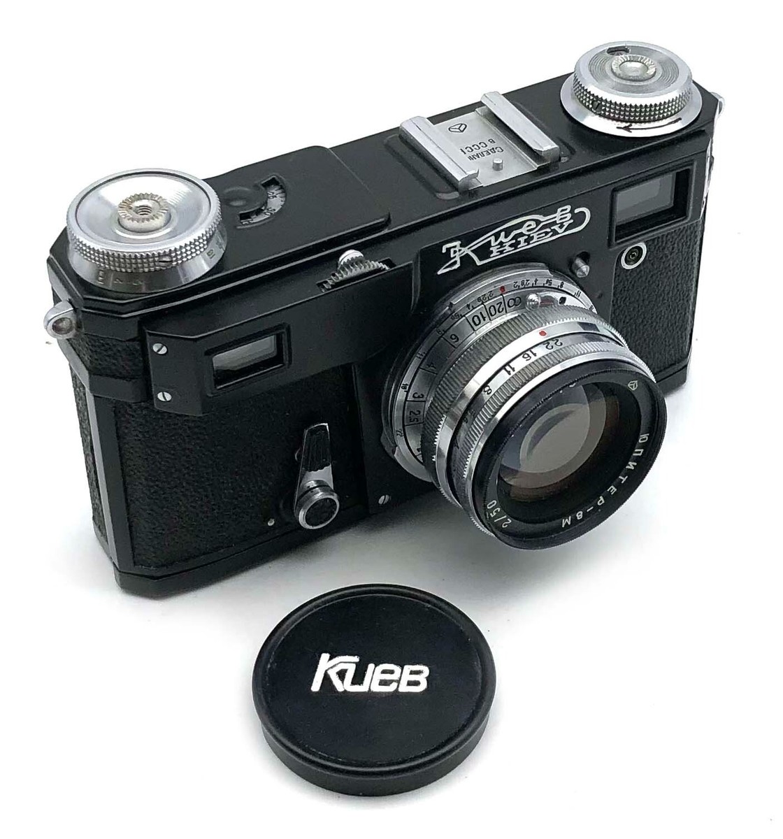 Soviet Contax copy Kiev 4A BLACK 35mm RF camera with Jupiter-8M 2