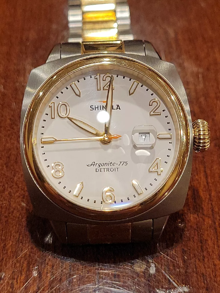 Shinola two top tone watch