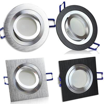 LED Einbaustrahler MR16 12 Volt 5-7W rund eckig Spot 80mm Bohrloch Licht