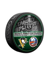 2021 Stanley Cup 1st Rd Pittsburgh Penguins vs New York Islanders Souvenir Puck
