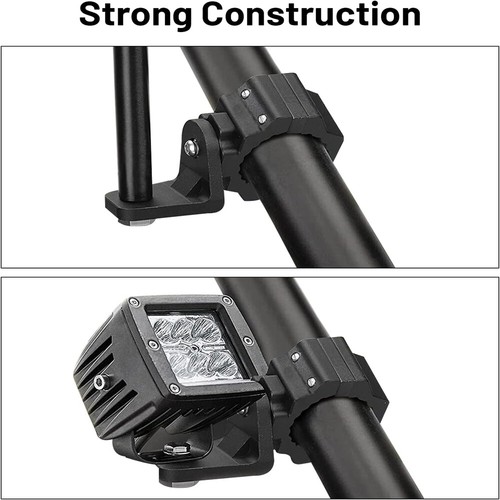 2X Whip Light Mount Flag Bracket 1.75"-2" Adjustable For Polaris RZR Ranger X3 - Picture 5 of 17