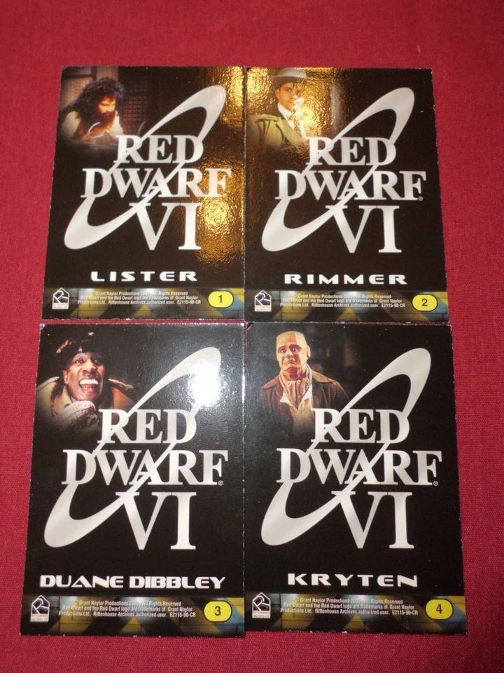 Rittenhouse Archives Red Dwarf TV Series. 4 Card Video Promo Set Season 6 - Image 2 of 2