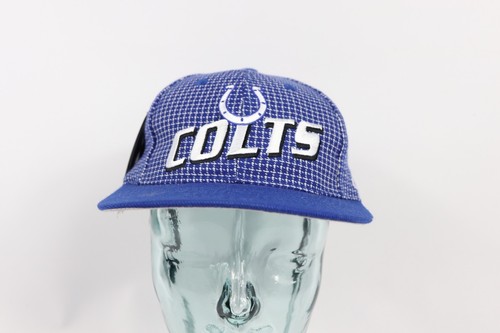 NOS Vintage 90s Logo Athletic NFL Pro Line Indianapolis Colts Plaid Hat Cap Blue - Picture 2 of 11