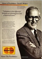 MASTERCARD-David L. Wolper 84' LA Olympic Games Producer Vintage Print Ad 1986