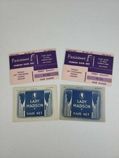 VTG 2 Parisienne Real Human Hair Net MIP Old Stock 2 Lady Madison Hair Net MIP
