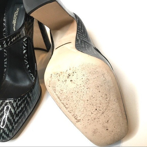 Dolce & Gabbana Chevron Zig Zag Mary Jane Pump 38 7.5 EUC - Picture 7 of 10