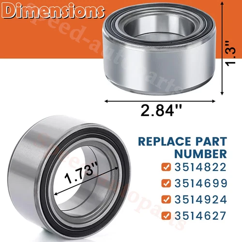 For 2014-2021 POLARIS RZR 1000 XP - ALL 4 WHEEL BEARINGS KIT ( Front & Rear ) - Picture 4 of 12