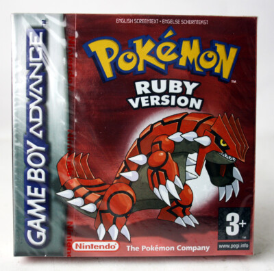 GAME BOY ADVANCE POKEMON RUBY VERSION NINTENDO RED STRIPE 2003 SEALED ...