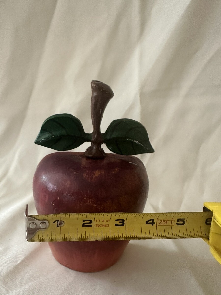 アンティーク 1882 Vintage Apple Cast Iron Door Stop Red 7” | eBay
