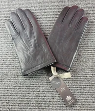 Fownes Brothers Gloves Mens Leather Large Black Nwt Touchpoint