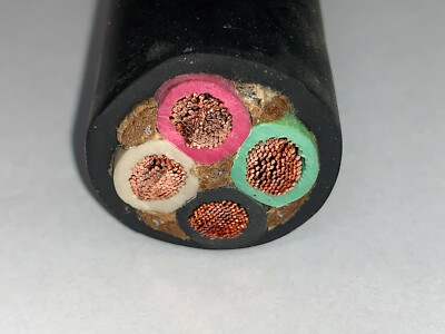 75 FT 4/4 SOOW SO SOO SOW BLACK RUBBER CORD EXTENSION WIRE/CABLE