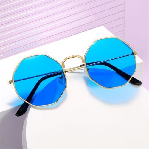 Protection Retro Sunglasses Men's Shades Sunglasses for Women Octagonal Polygon - Picture 1 of 18