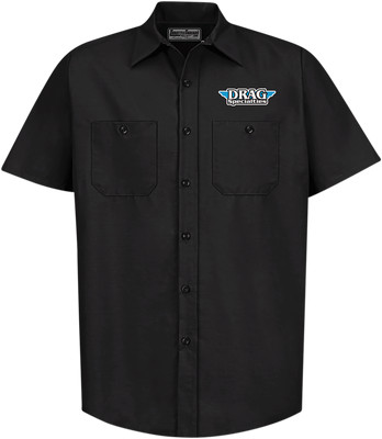 Throttle Threads Drag Specialties Shop Shirt L Black DRG31S24BK_LG
