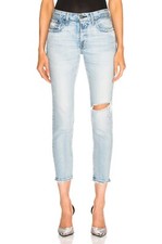 MOUSSY VINTAGE NWT 350 Vivian Light Wash Denim Crop Distressed Skinny Jeans 29
