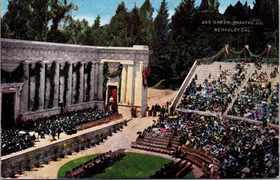 Berkeley Greek Theatre California Historic Amphitheater Landmark DB Postcard