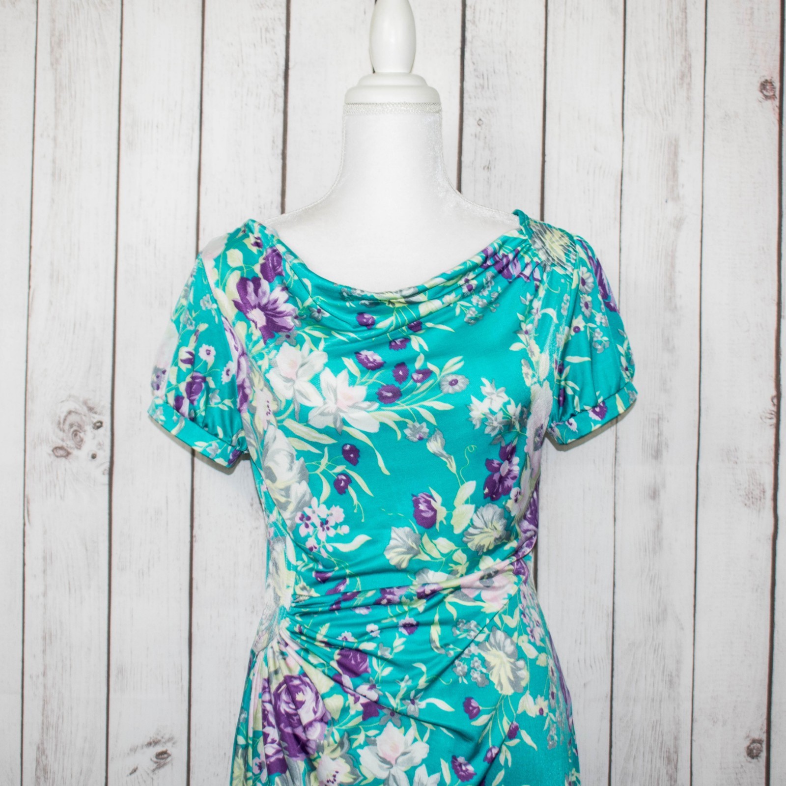 turquoise shift dress