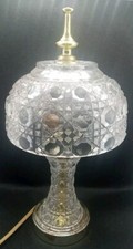 Crystal Table Lamp With Wear On Chrome Base