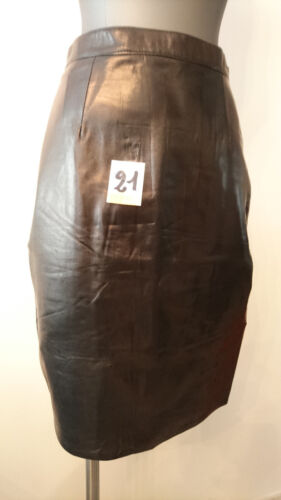Dived lamb leather skirt (n°21 yellow/O) ""Black"" -- REBEL Paris - NEW - SIZE 42 - Picture 1 of 3