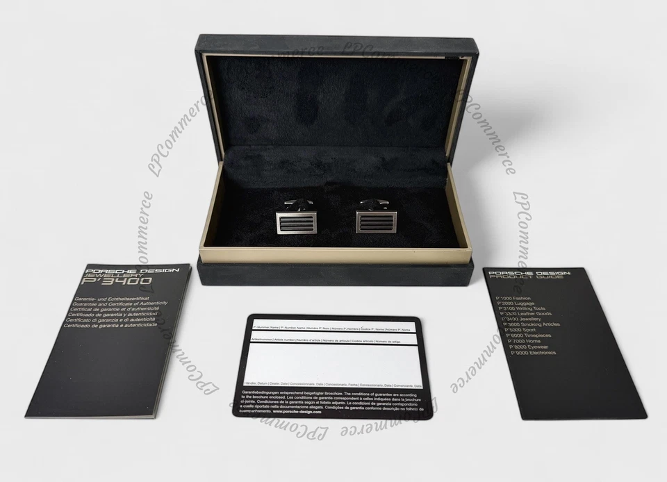 Cufflinks Porsche Design P3400 Cufflink Grille Titanium Black twins 996 993 t... - Image 3 of 4