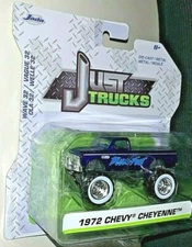 JADA 2021 1/64 JUST TRUCKS BLUE BLUE FOOT 1972 CHEVY CHEYENNE PU WAVE 32 NEW!