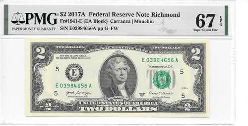 2017A RICHMOND $2 FRN (EA BLOCK) PMG 67 EPQ SUPERB GEM UNCIRCULATED - 第 5/24 張圖片