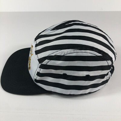 Stussy N4 Hat Strap Back Adjutable Cap Black White Striped